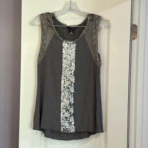 Sequin, Lace and Satin Stretchy Top